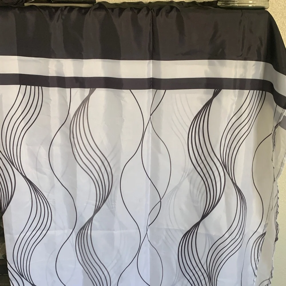 Mainstays Charcoal Gray and White Shower Curtain